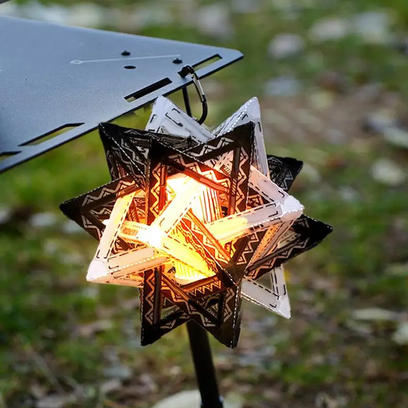 Outdoor Camping Light abażur wodoodporny Polestar latarnia klosz przenośny drążony klosz lampy gwiazda ozdoba na ślub