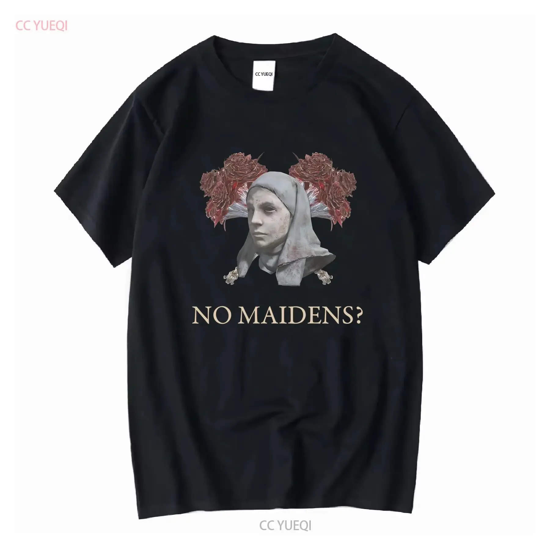 Maidenless T Shirt Mens No Maidens Dark Souls Heavy Metal Singles The Tarnished long or short sleeves vintage Washed homme