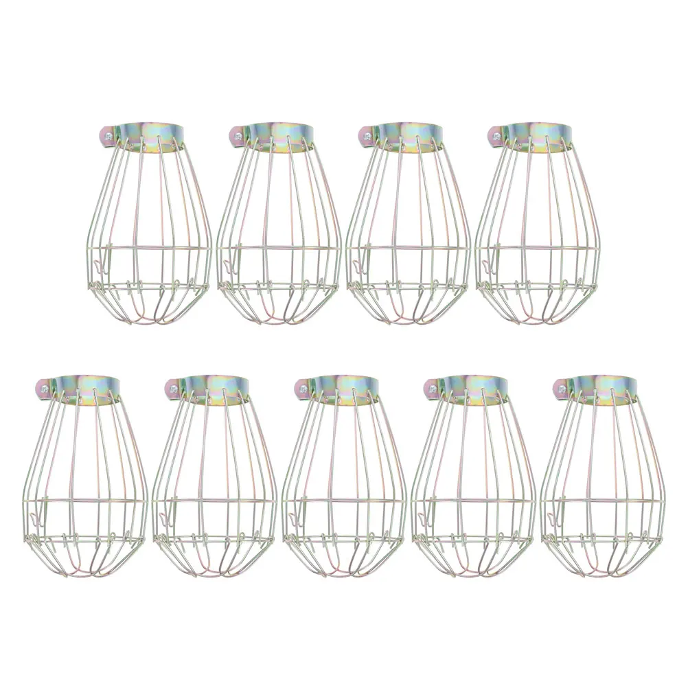 

9pcs Metal Light Guard Industrial Style Heat Resistant Durable Lampshade Cover Wall Ceiling Pendant Home Bar Decorative Lighting
