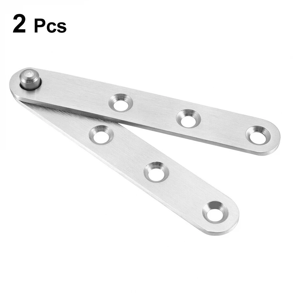 One Word Shaft Door Hinges 100 X 16 X 11mm 2pcs Silver Stainless Steel Thickness 2mm Tool Box Cabinet Brand New