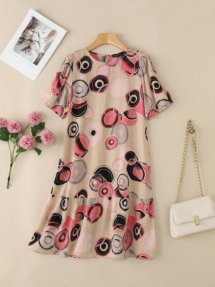 2025ZANZEA Zomer Zonnejurk Bohemian Gedrukt Vakantie Jurk Vrouwen Vintage O Hals Korte Mouw Strand Vestidos Kaftan Gewaad Femme