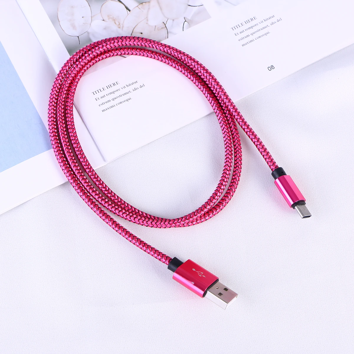 

USB Type-C Cable 1m Nylon Braided Fast Charging USB-C Quick Data Sync for S9 S8 Plus Note 8 P9 Honor