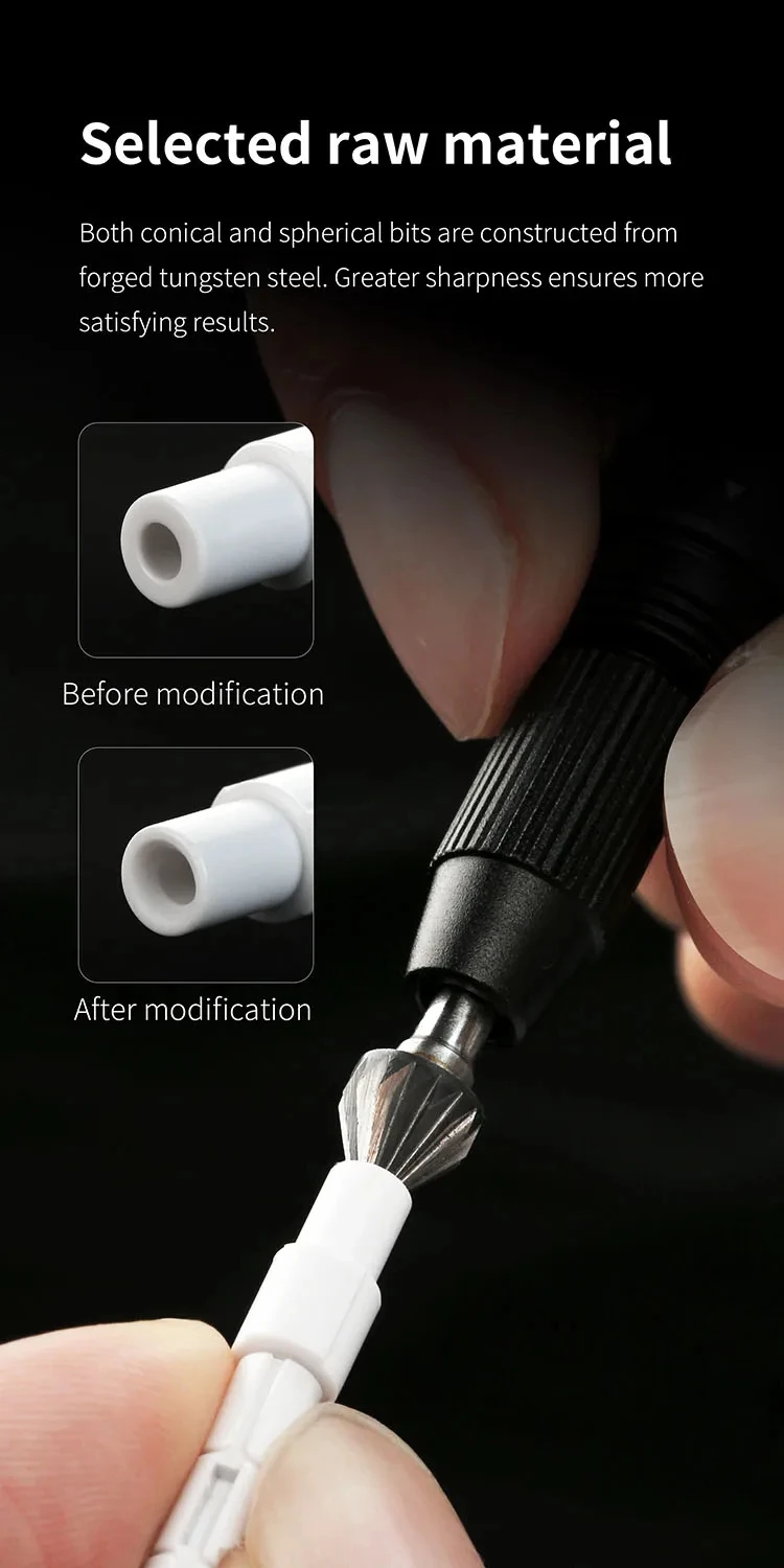 AT-CT DSPIAE Universal-Anfaswerkzeug Φ3,0 mm Fasenbohrer Schaft mit Bohrern Klingen Professionelles Modell DIY-Herstellungswerkzeuge Neu – Detail 3