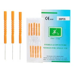 SHENLONG 200 PCS Detox Acupuncture Needle Dry Needing Sharp Disposable Sterile Acupunture for Body Acupoint Detoxification CE