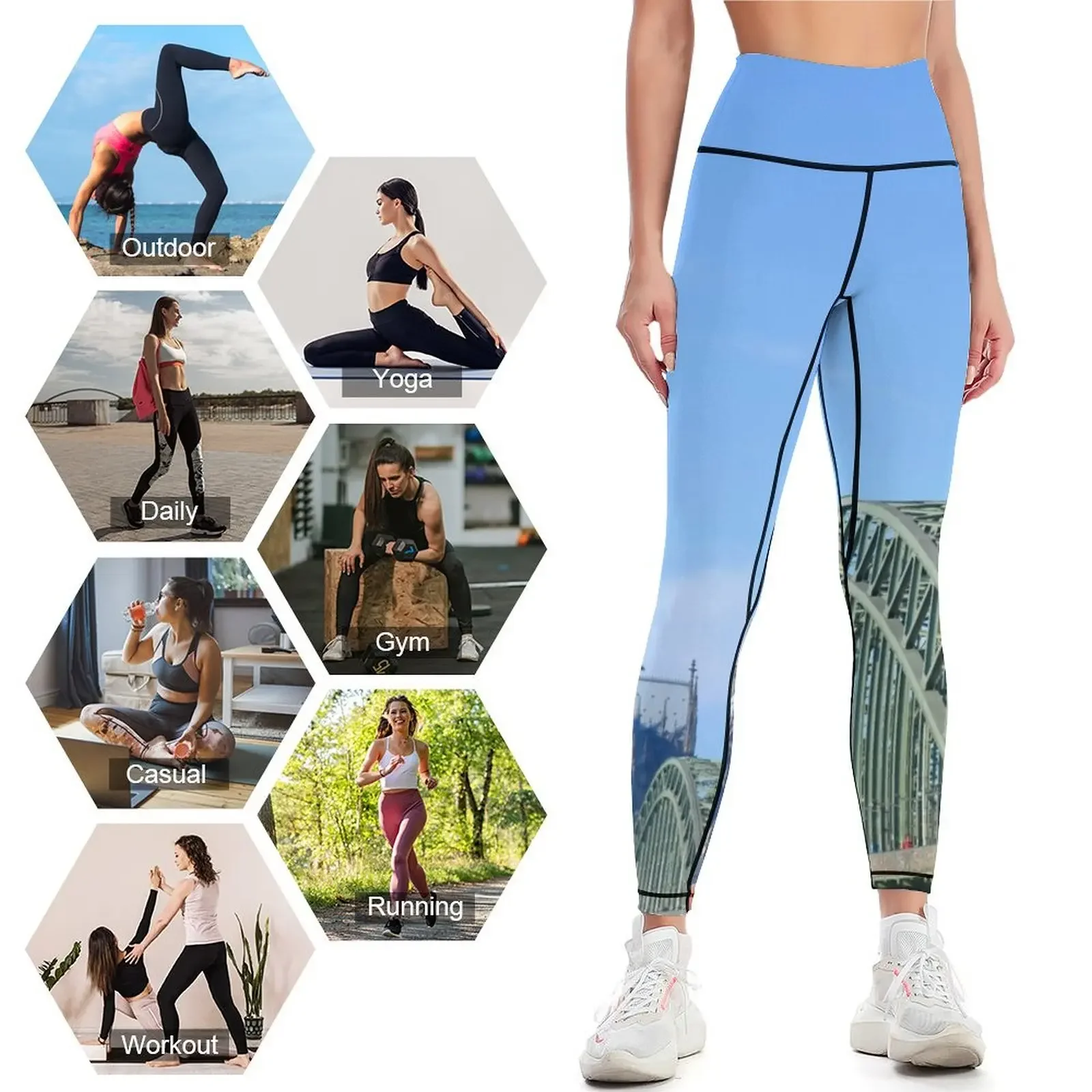 K?ln Leggings ملابس التمارين الرياضية لملابس رياضية الصالة الرياضية، سراويل ضيقة للسيدات