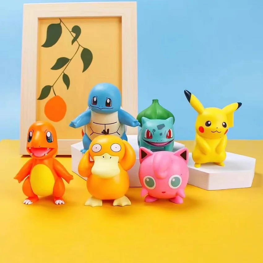 Décoration de gâteau Pokemon Pikachu, 13 pièces/ensemble, figurine de dessin animé, fournitures de décoration de gâteau joyeux anniversaire, ornements pour garçon, cadeau pour enfants