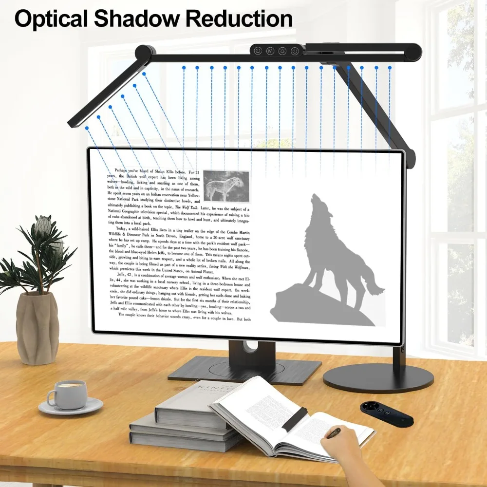 Architect Desk Lamp with Remote Control, Adjustable Led Desk Light for Home Office with Base