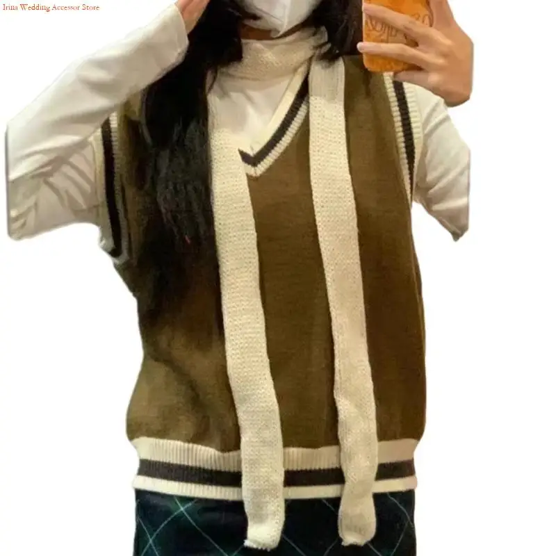 G92D Skinny Scarf Narrow Neckerchief Subculture Scarf Stripes Scarves for Women