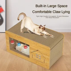 Cat Scratching Board Cat Nest Multi-functional Double-layer Cat Toy Corrugated Paper Large Wear-resistant Cat Villa Pet Supplies