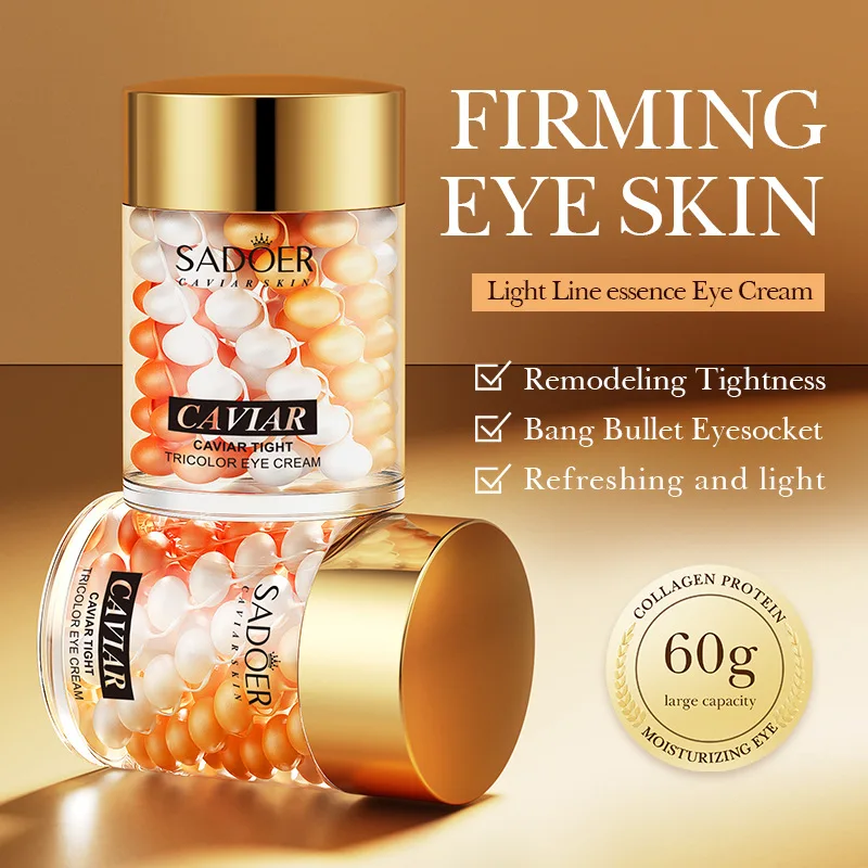 SADOER Caviar Collagen Eye Cream Anti Dark Circles Removal Eye Bags Nourishing Moisturizing Firming Eyes Skin Care Proudcts