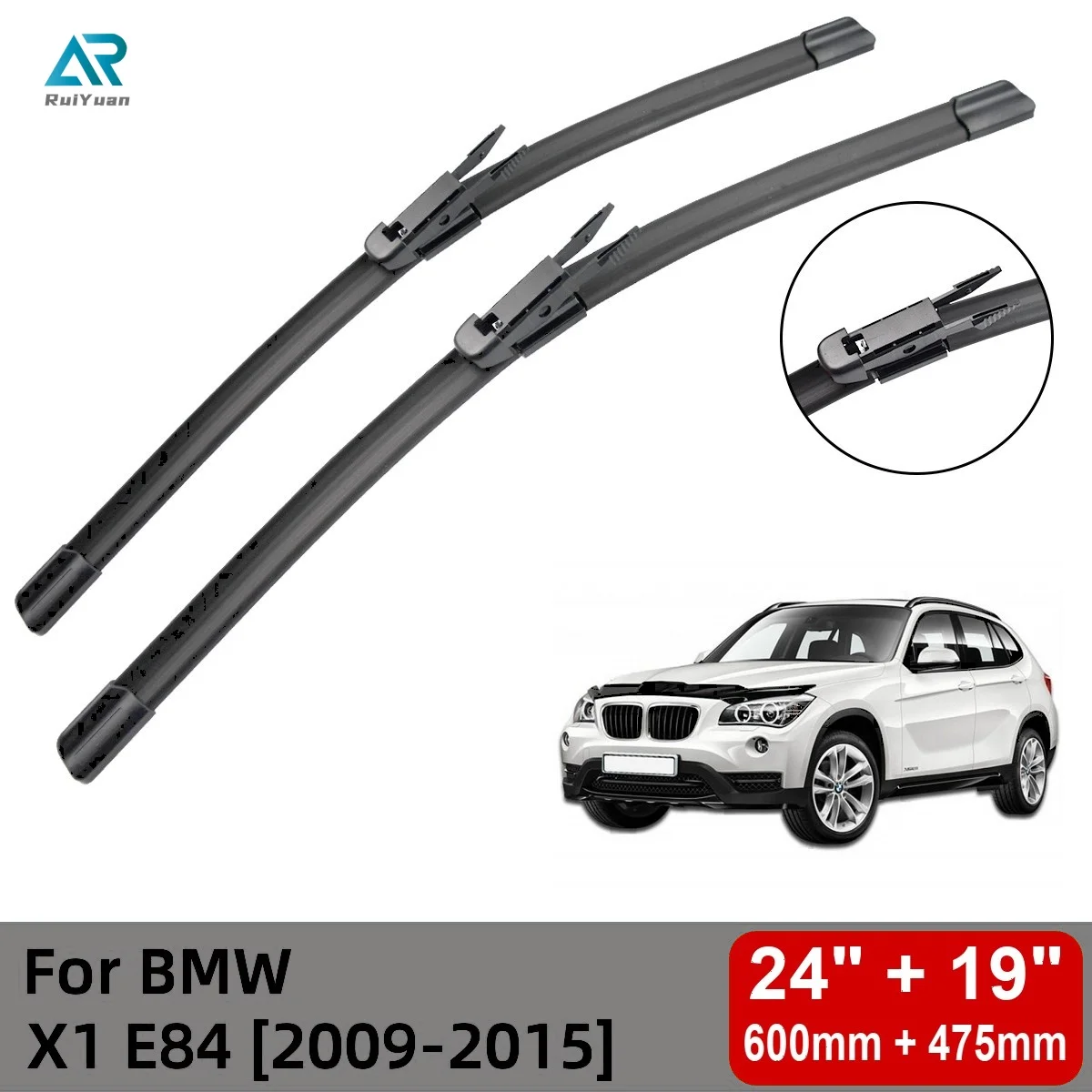 

Front Wiper Blades For BMW X1 E84 2009-2015 Windshield Windscreen Window 24"+19" 2009 2010 2011 2012 2013 2014 2015