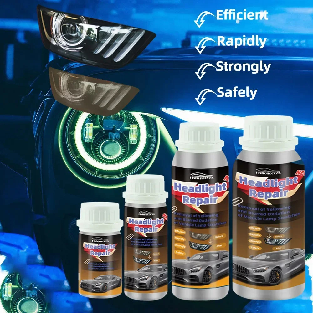 800ml Koplampen Vloeibaar Polymeer Koplamp Chemische Polish Reparatie Vloeistof Renovatie Kras Reparatie Polijsten Koplampen Kit