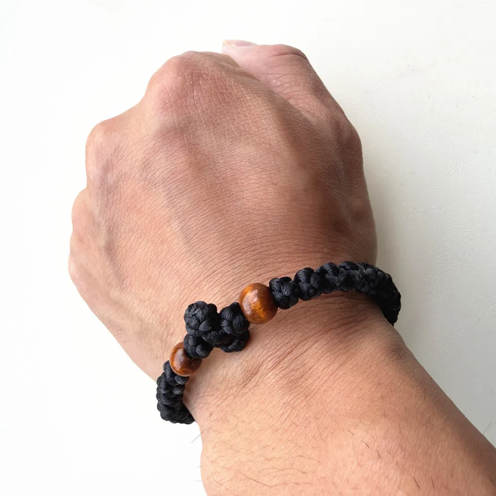 Orthodox Rope Church Utensils Religious Wooden Prayer Beads Rosary Bracelet view 2