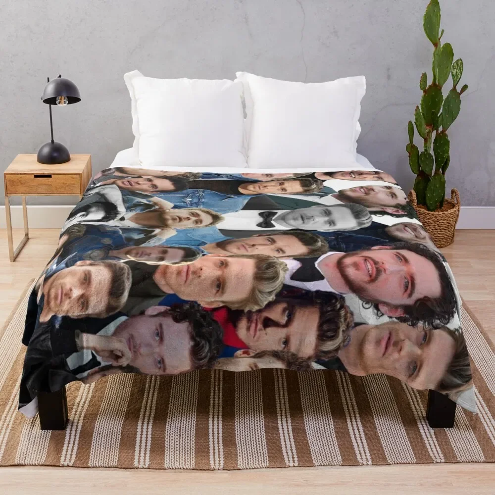 richard madden photo collage Throw Blanket Flannel Fabric Luxury St Bed Fashionable Blankets