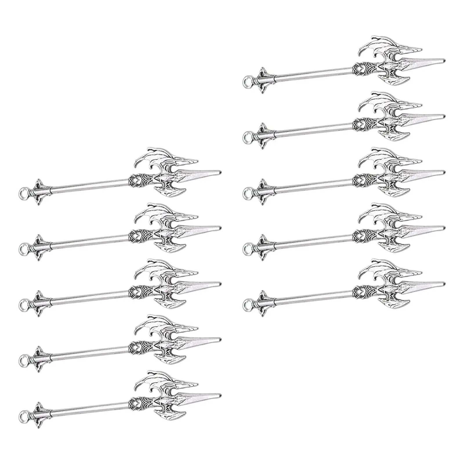 10Pcs Retro Knight Sword gioielli fai da te che fanno accessorio per il Costume Set di giocattoli per casa delle bambole Cosplay Scense puntelli Set segnalibro 70mm x 16mm