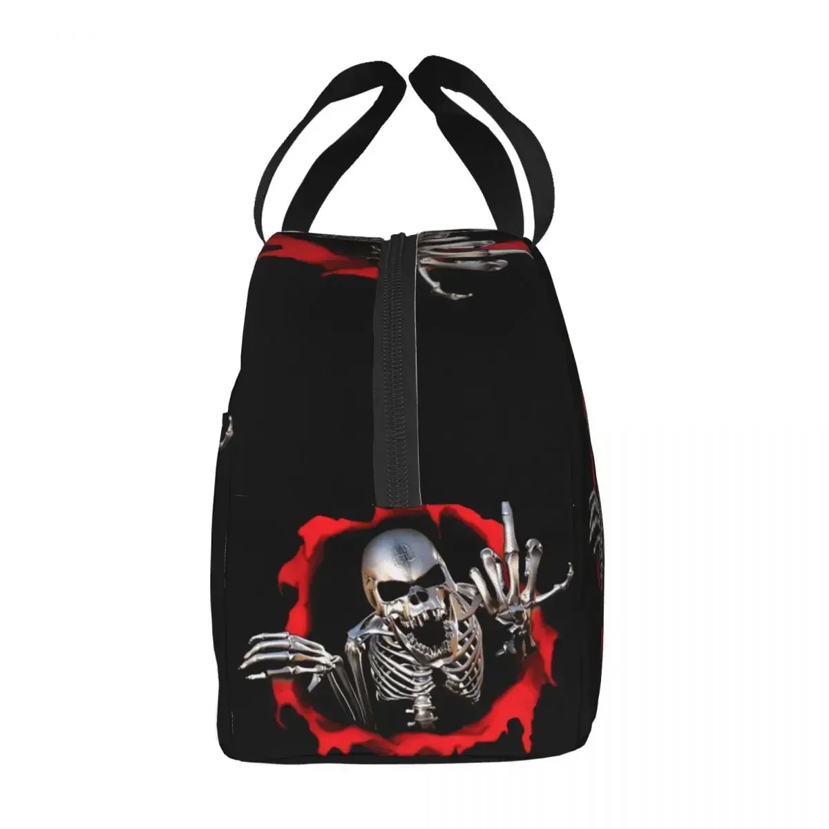 Halloween Skull Gothic Skeleton Lunch Box For Women Leakproof Thermal Cooler Food Insulated Lunch Bag Resuable Picnic Tote Bags