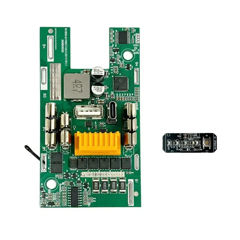 LED Indicator Protection Board For BL1850 Power Tool 2-Way Type-C Fast Charge& USB Output Power Bank Functionality