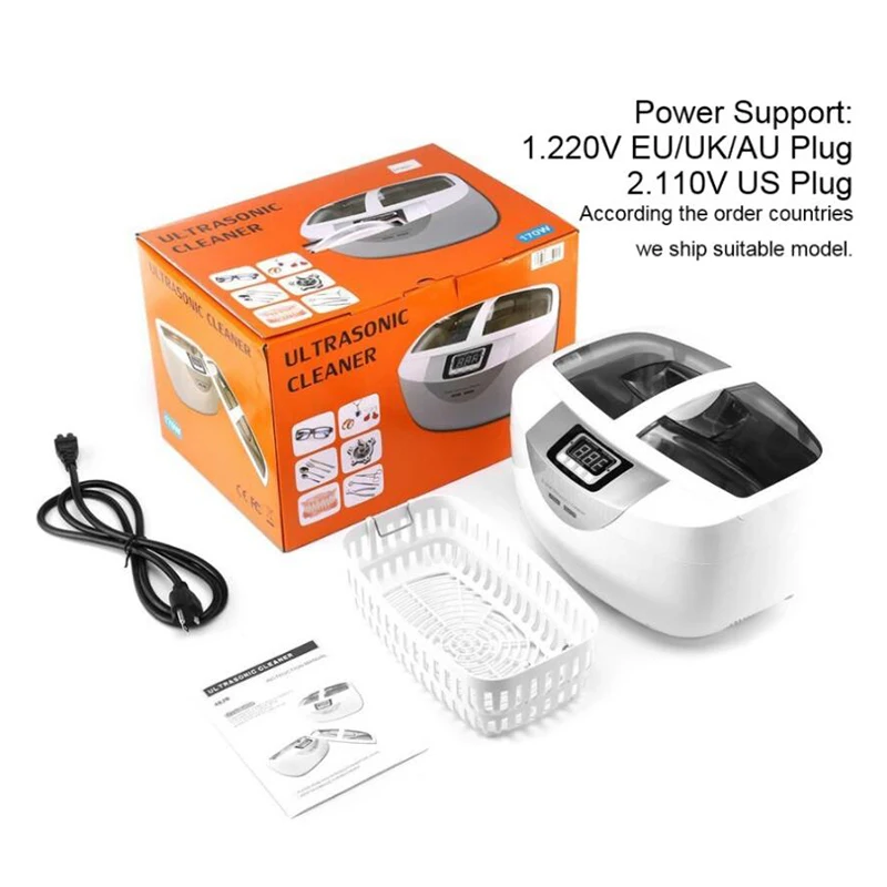 Hot Selling ABS Plastic Digital Ultrasonic Cleaner 2500ml With Time Adjustment