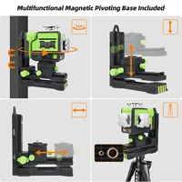Huepar P03CG 12 Line Laser Level 3D Green Beam Light for Wall Rotating Self Leveling