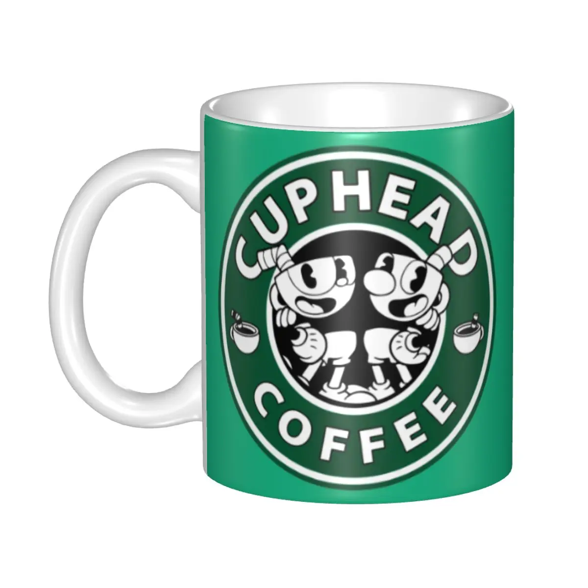 Cuphead And Mugman Dont Deal With The Devil Mugs Custom Ceramic Coffee Mug Creative Gift Outdoor Work Camping  Cups