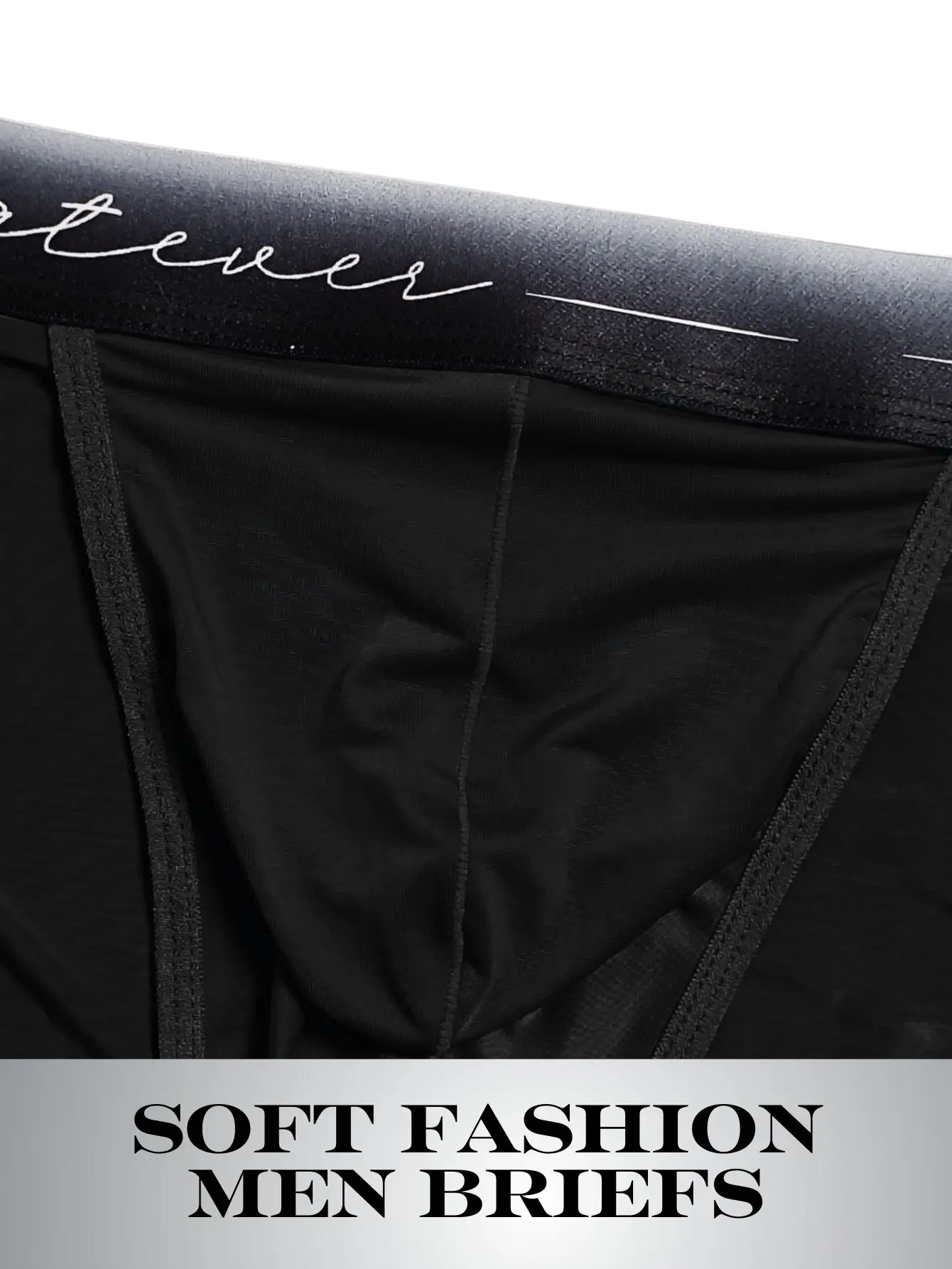 1 Buah Celana Dalam Pria Seksi Semi Transparan - Kain Dingin Sejuk dengan Sabuk Bermotif, Bernapas, Menyerap Keringat, Lembut, Kasual, Pakaian Dalam Pria Sehari-hari