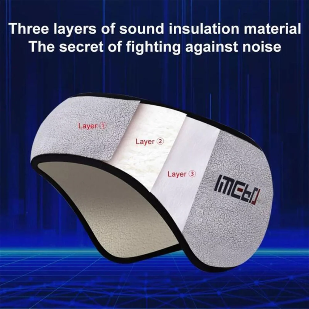 Sleeping Mask Blackout Ear Muffs Soundproof Noise Reduction Sleeping Goggles For Sleeping Relaxing Noise Cancellation