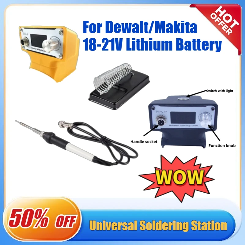 

Soldering Iron Station for Dewalt/for Makita 18-21V Lithium Battery Soldering Station/iron Cordless Portable (No Battery)