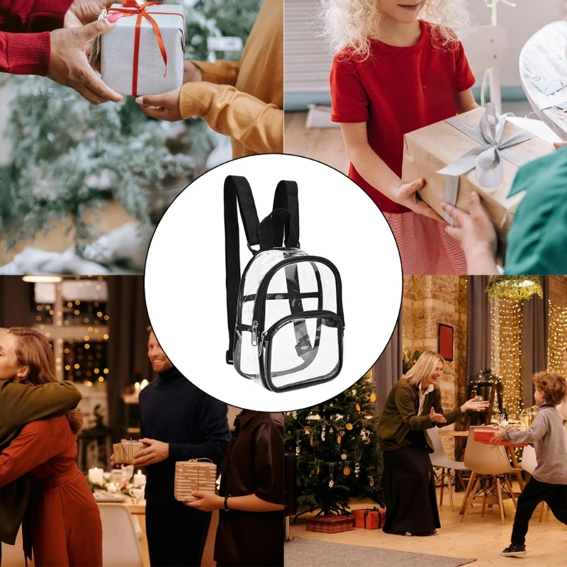 

Clear Backpack See Through Backpack Fashion Backpack Student School Backpack All-matching Backpack PVC Backpack N58B