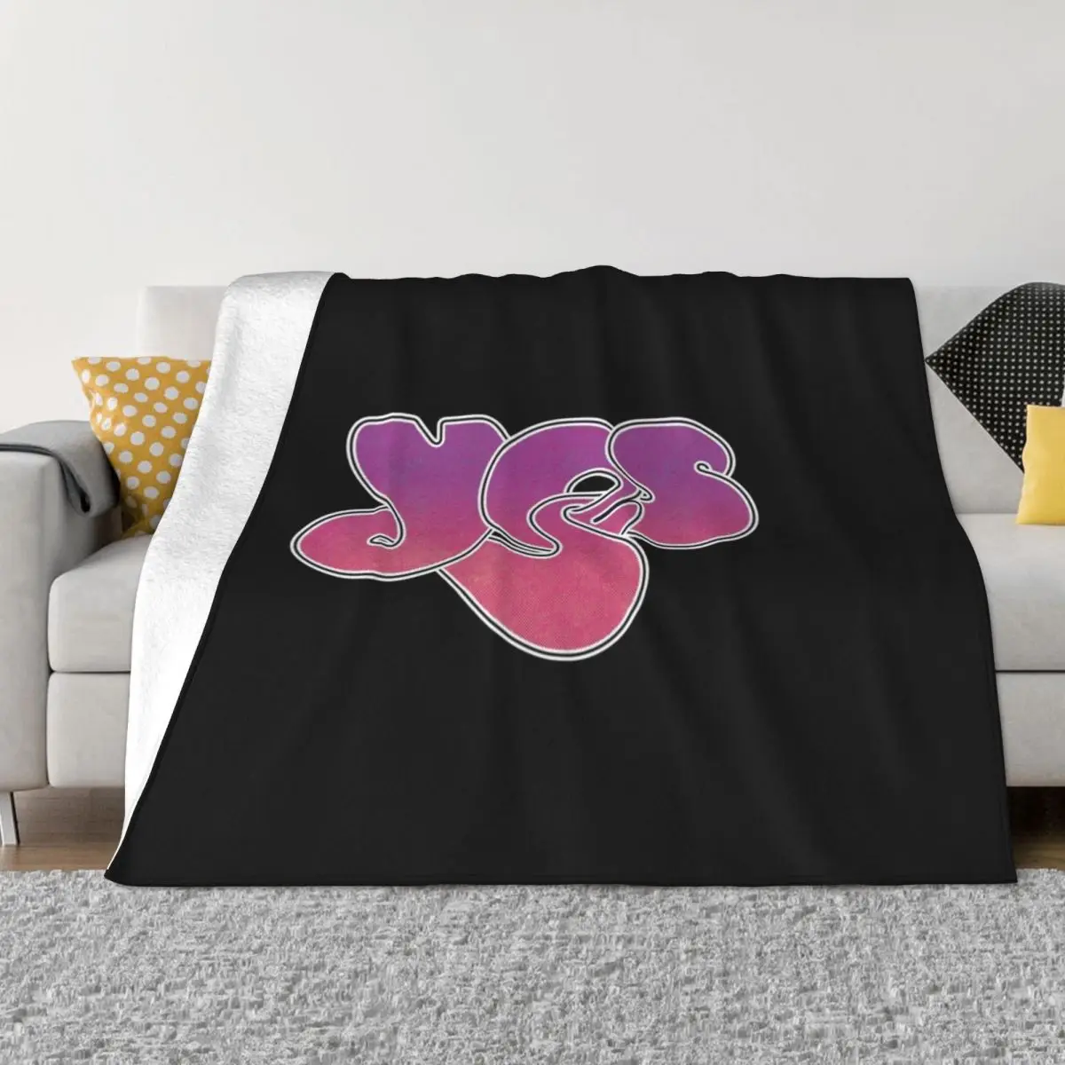 

YES LOGO Throw Blanket Sofa Quilt Hair manga Blankets