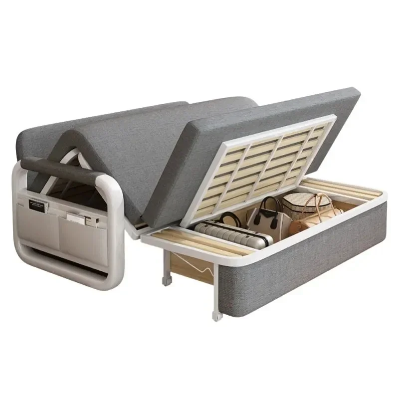 

Simple folding sofa bed, bedroom retractable single double living room small apartment rental room storage sofa removable