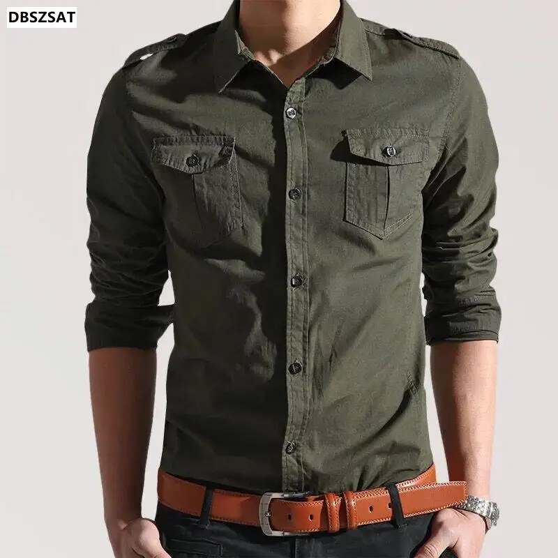 

Men Army Tactical Soldiers Military Combat Shirt Male Long Sleeve Cargo Shirt Mens Slim Fit Tactical Shirt Breathable Sport 2023