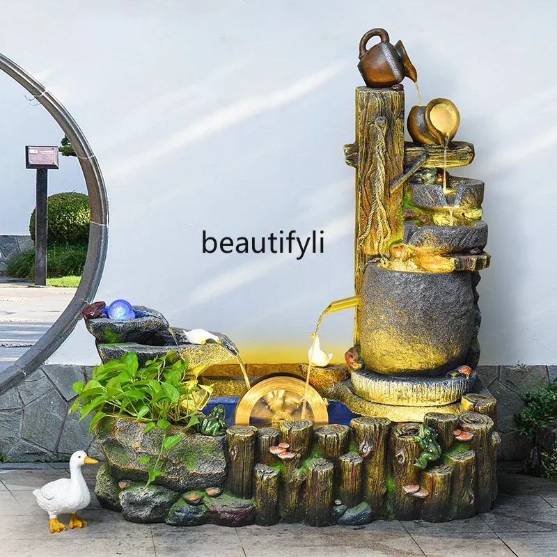 

Flowing water fountain fish tank lucky outdoor balcony fish pond garden landscaping decoration ornament