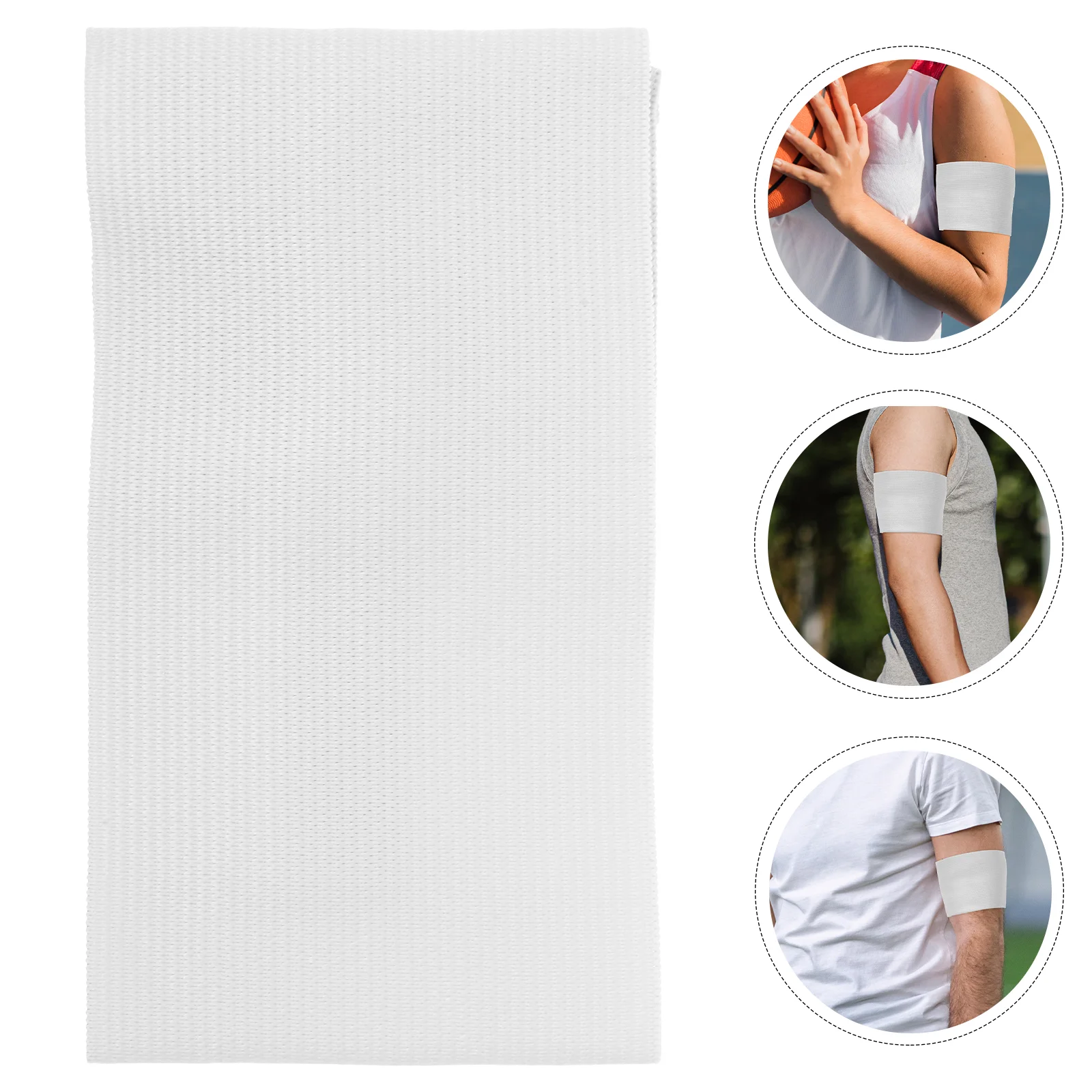 4 Pcs White Armband Football Mourning Multi-purpose Team Sports DIY Blank Armbands Portable Patch Supply Nylon Child