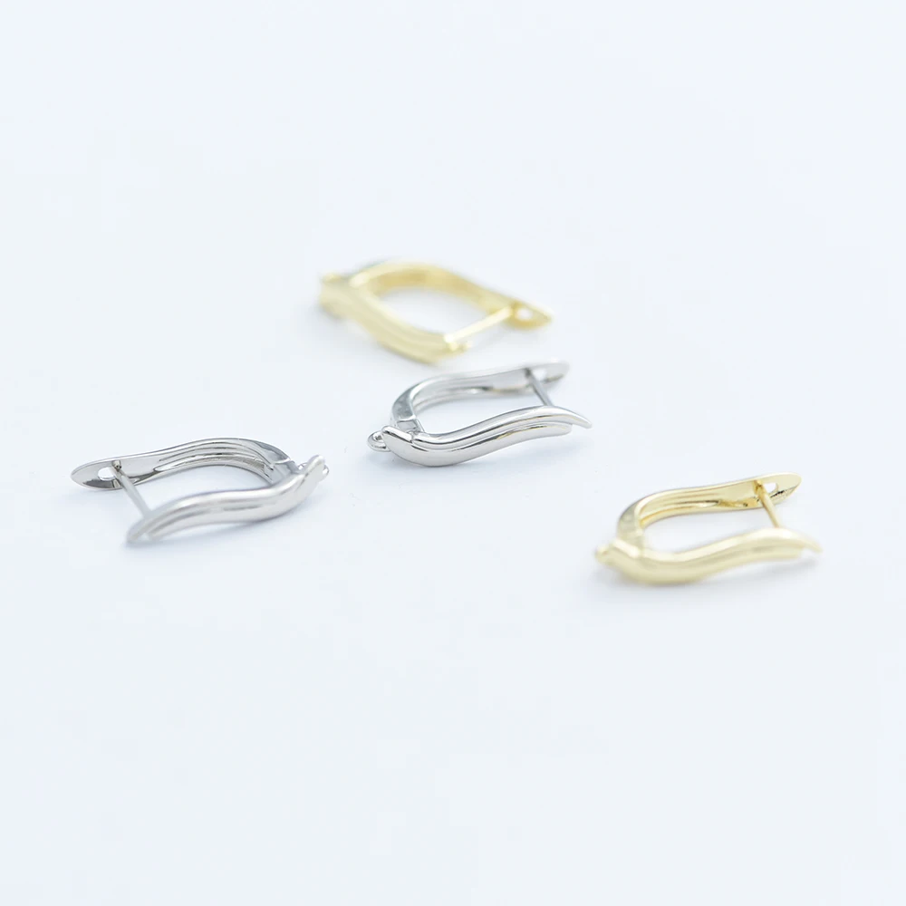 DIY Material básico Schwenzy 14k oro/plata Color sujetadores Earwire pendientes ganchos accesorios para la moda mujer fabricación de pendientes