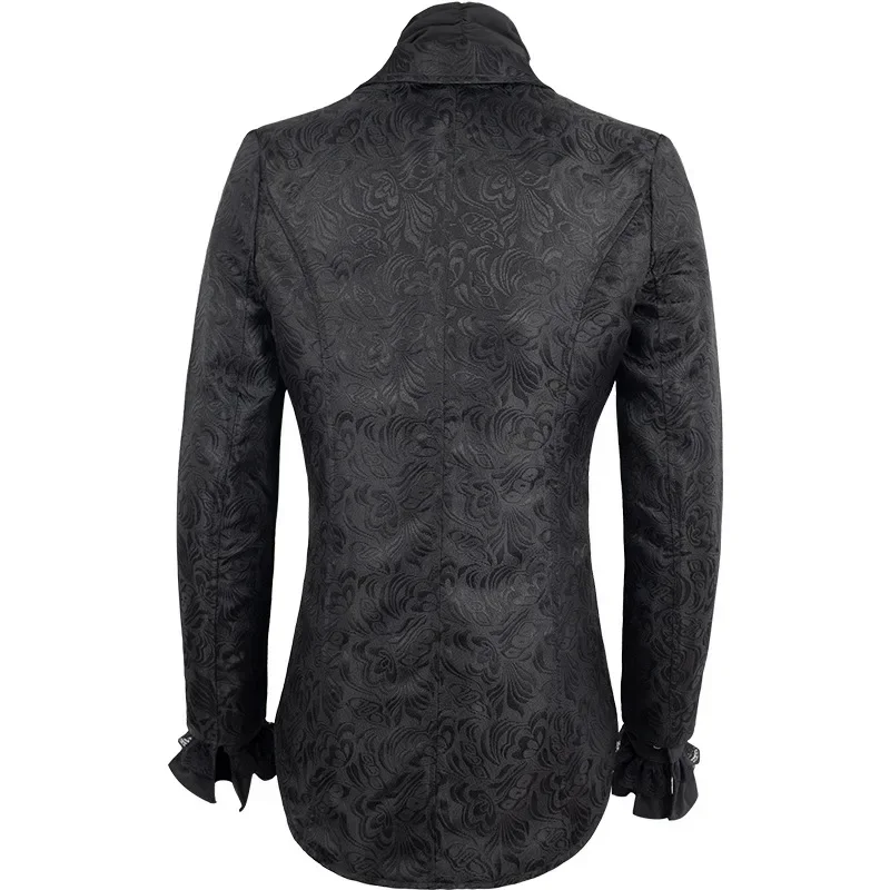 

New Men Steampunk black short tuxedo Coat Vintage Prince Medieval Renaissance Jacket Victorian Edwardian Cosplay Costume