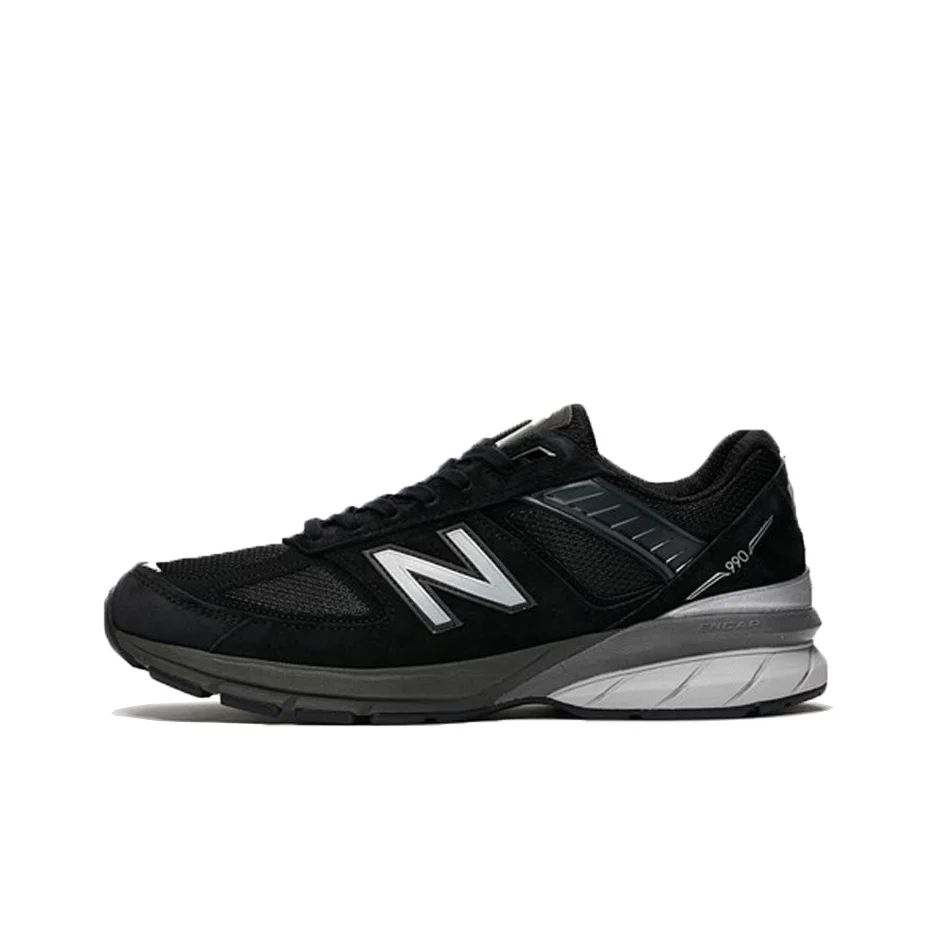 

New Balance NB 990 V5 Замша Низкий Топ Повседневные Беговые Кроссовки Женские Черный Серый Белый D Ширина Корпуса W990BK5