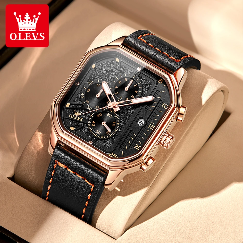 OLEVS Quartz Men\'s Watch Fashionable and Minimalist Business Waterproof Calendar Chronograph Watch Luxury Brand Men\'s Watch 9950