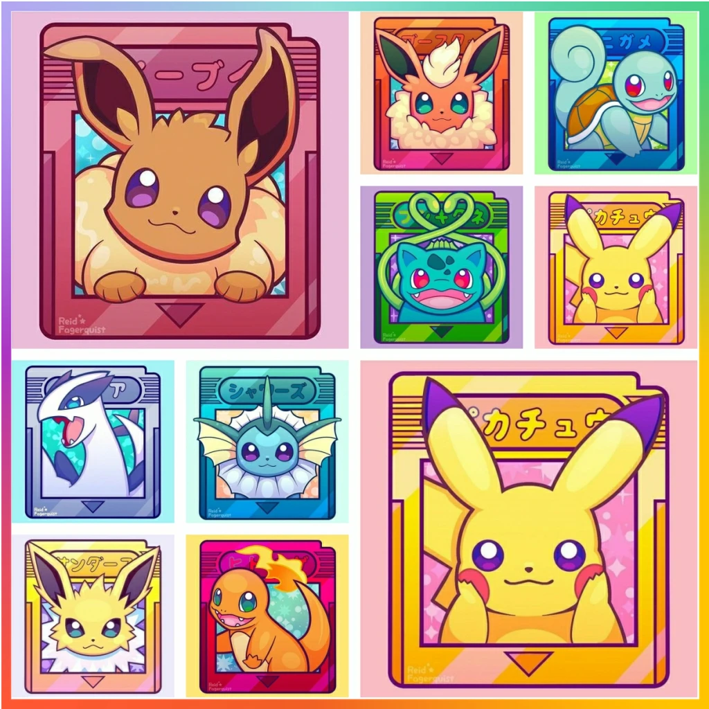 Pokemon Cute Cartoon Kawaii Cross Stitch Diamond Painting Puzzle Drawing Creation Mosaic Home Decor 5D DIY Art Kid Novelty Gift