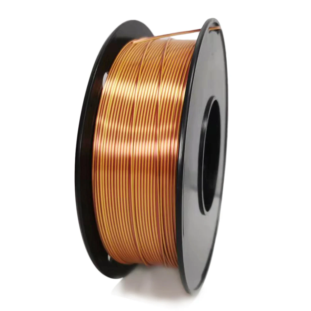 Two-tone 1.75mm PLA Silk Double Color 1kg/500g/250g 3d Printer Filament Dual Colors Silky Bicolor pla 3D Printing Material