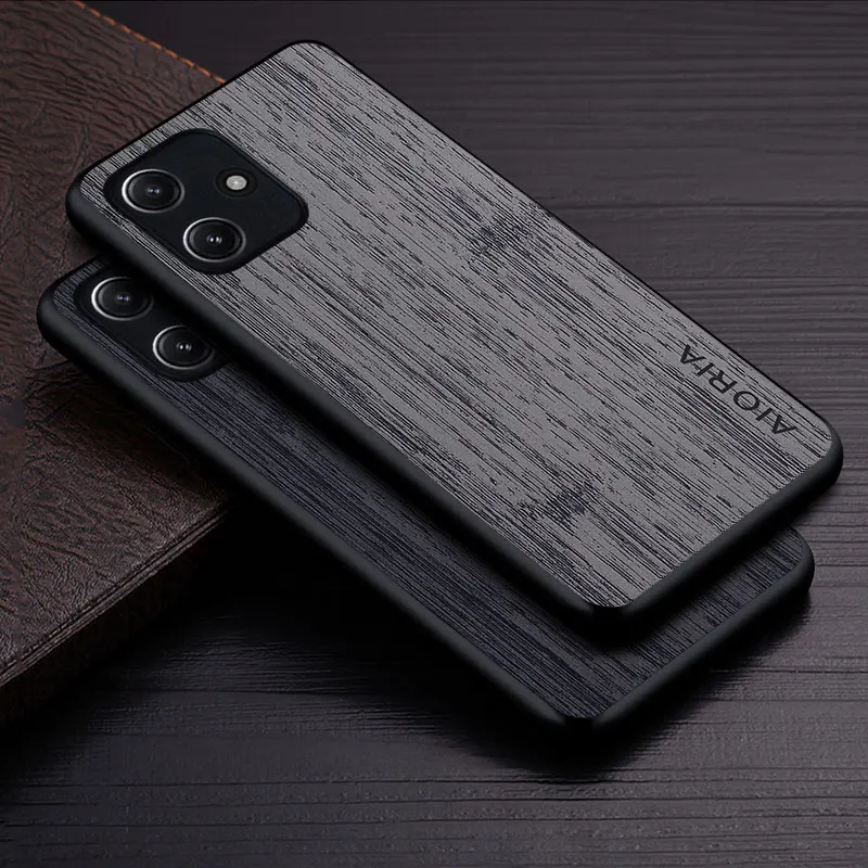 Hülle für Xiaomi Redmi 12 10C 12C 10 2022 4G 5G Funda Bambus-Holzmuster Leder-Handyhülle für Xiaomi Redmi 12 5G Case
