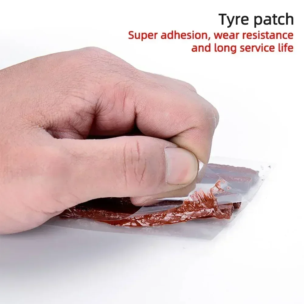 Car Motorcycle Tire Repair Kit Puncture Plug Tools Tyre Puncture Emergency for Tire Strips Stirring Glue Repair Tool Kit