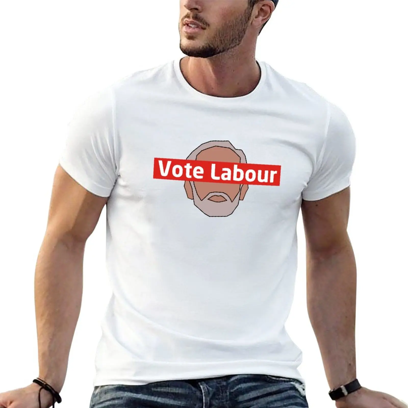 Vote Labour - Jeremy Corbyn T-Shirt tees Oversized t-shirt plus size t shirts anime clothes men clothings