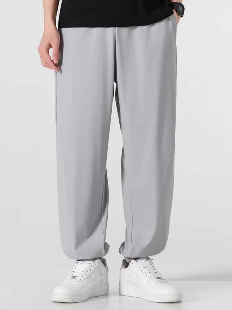 

Мужские повседневные брюки Ice Sensation, весенне-летние, новые, американского стиля, свободные, универсальные, трендовые, с завязками, дышащие