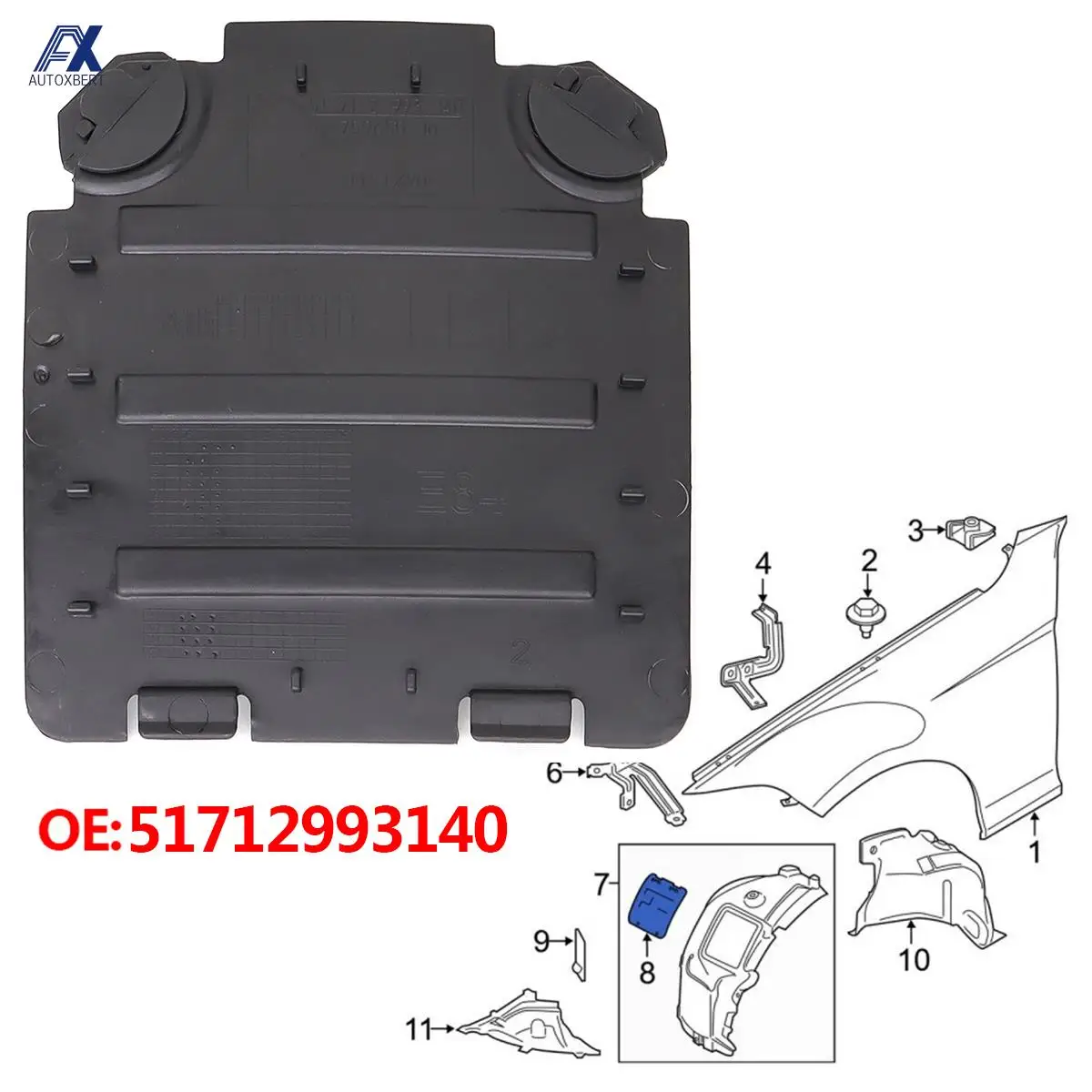 Панель доступа крыла для BMW X1 E84 Панель доступа крыла для BMW X1 E84