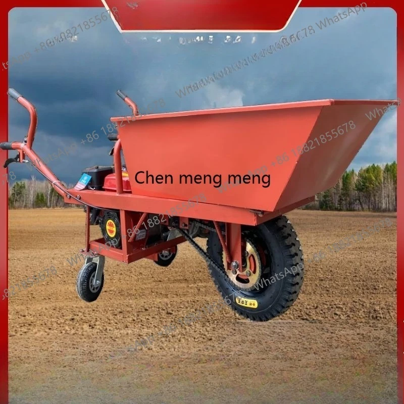 Single wheel tipping bucket three-wheeled chicken bus construction site climbing agricultural transfer trolley