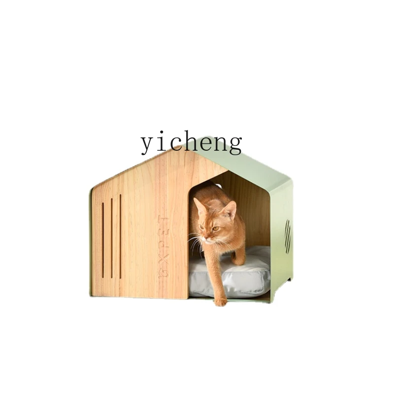 Zc Triangle Cat Villa Home Indoor Semi-Closed Cat Nest