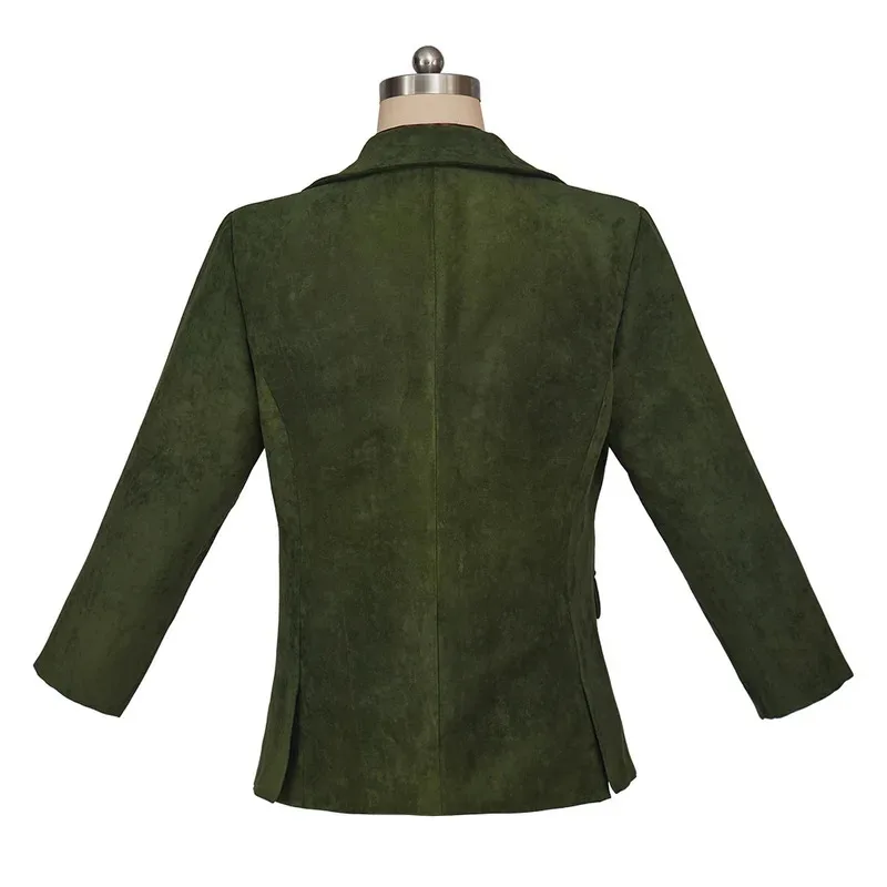 Jogo disco elysium cosplay harrier du bois trajes casaco verde harrier du bois cosplay terno masculino gravata conjunto completo roupas de halloween