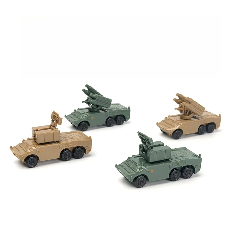 4D Assembly 1/144 Hongqi 7B Air Defense Missile Launch System Radar Car Toy Simulation Model