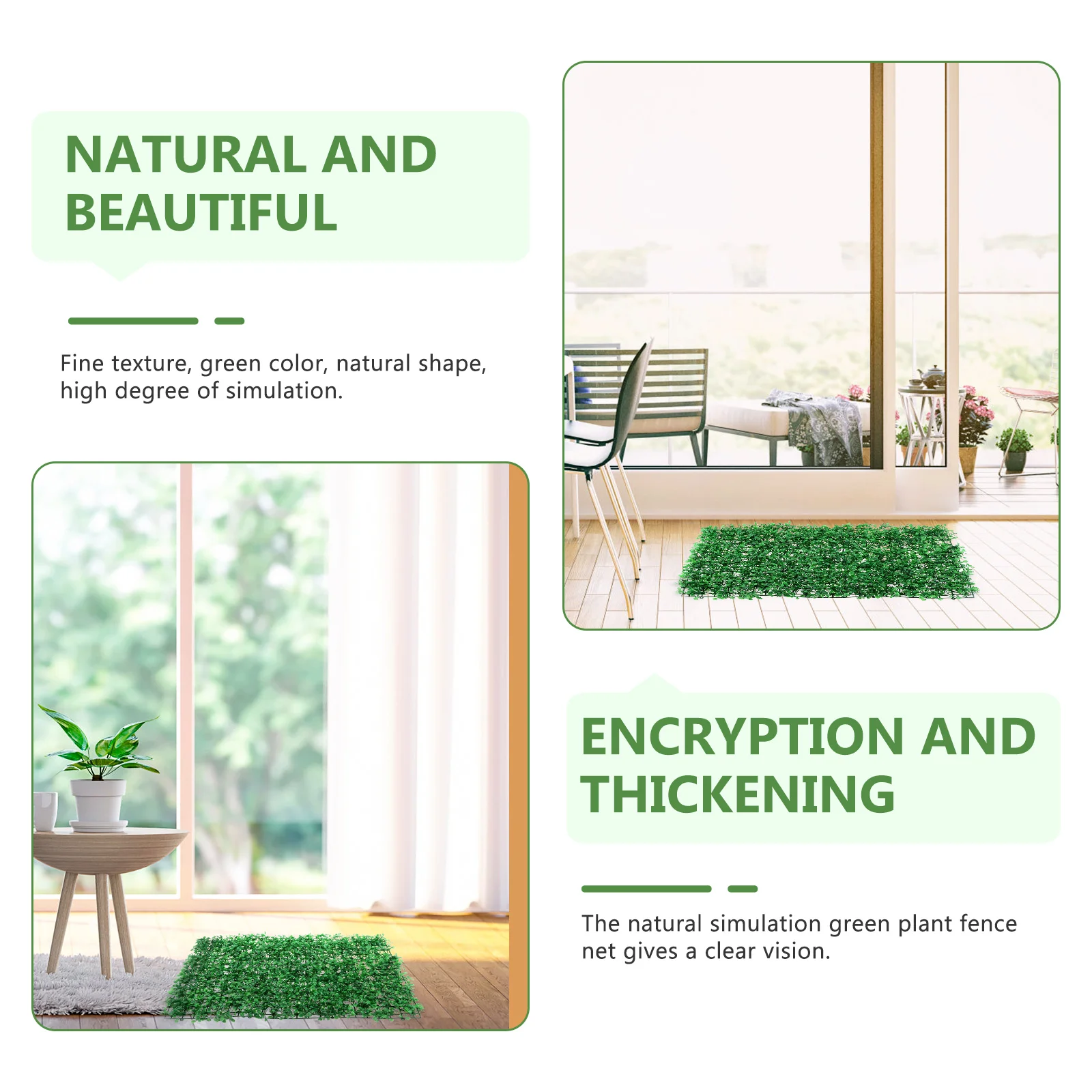 

Artificial Plant WallIndoor Outdoor Decor Evergreen Fake Grass Balcony Craft Artificial Moss Mat Dense Non Fading Premium
