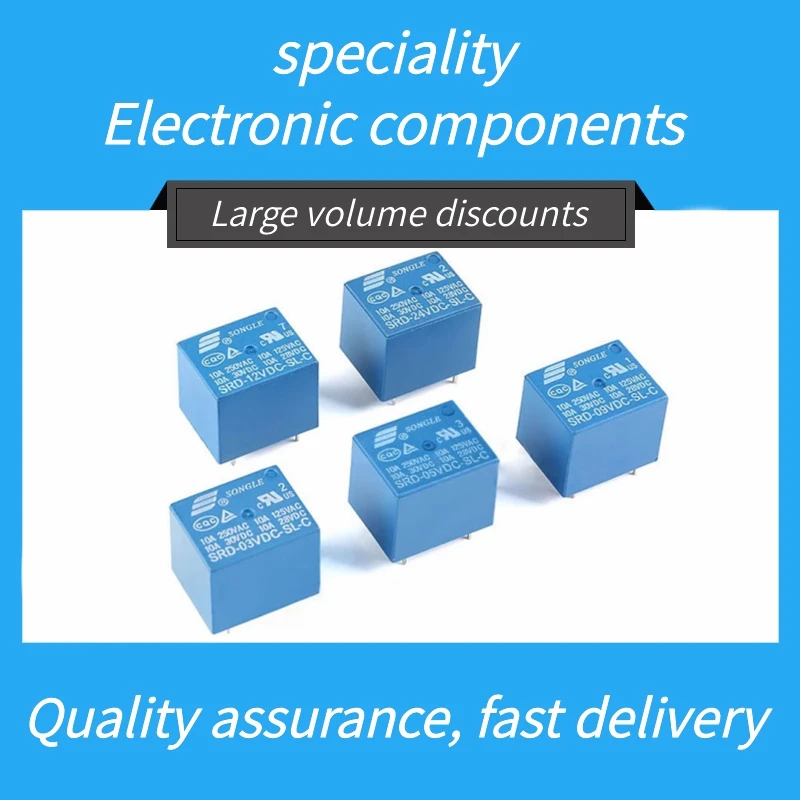 

5PCS SRD-03V 05V 09V 12V 24V 48VDC-SL-A -SL-C Brand new Electronic component Spot supply